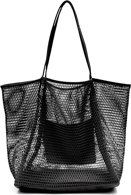 Mesh Beach Tote, Womens Shoulder Handbag, Beach Bag Mesh Beach Tote, Womens Shoulder Handbag, Beach Bag